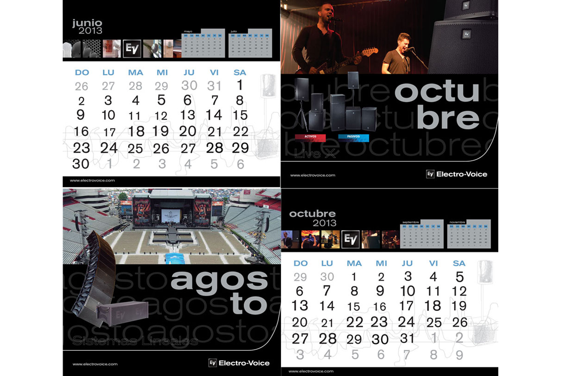 Calendario Electr-Voice 2013